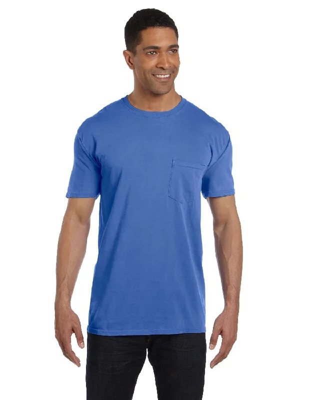 Comfort Colors Garment-Dyed Pocket T-Shirt | Neon BlueWaterproof T-Shirts