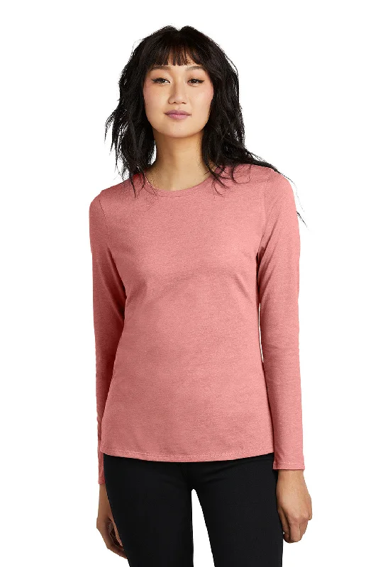 District Womens Perfect Blend CVC Long Sleeve Crewneck T-Shirt - Blush Pink Frost - COMING SOONWaterproof T-Shirts