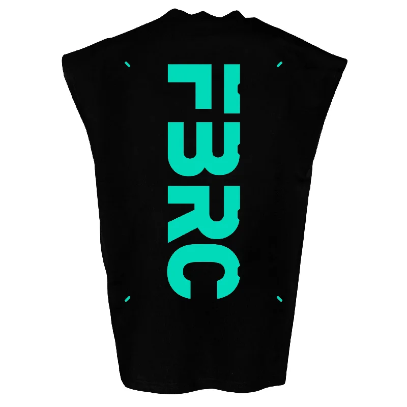 FBRC Black Mint Oversized Sleeveless TFringed T-Shirts