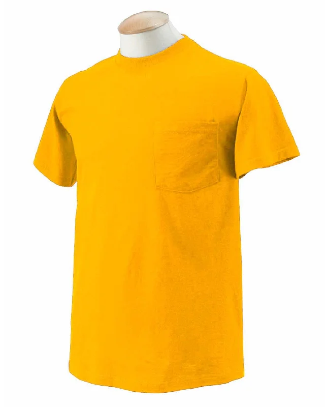 Fruit of the Loom Cotton Pocket T-Shirt | GoldStudded T-Shirts