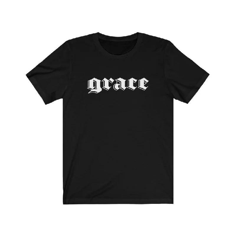 Grace Chapel Gothic Text T-ShirtAsymmetrical T-Shirts