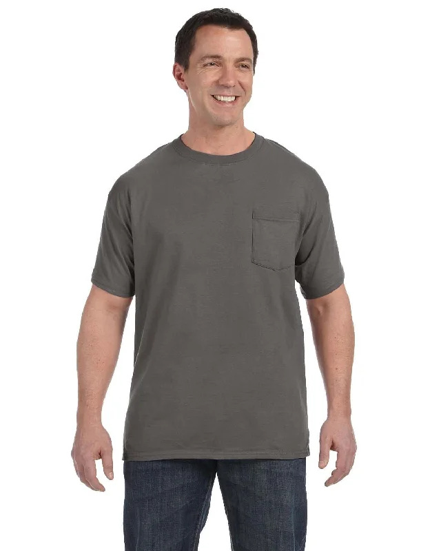 Hanes Authentic-T Pocket T-Shirt | Smoke GrayHip-Hop T-Shirts