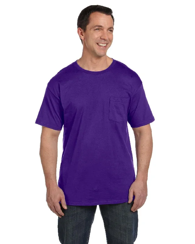 Hanes Beefy-T Pocket T-Shirt | PurpleThermal T-Shirts