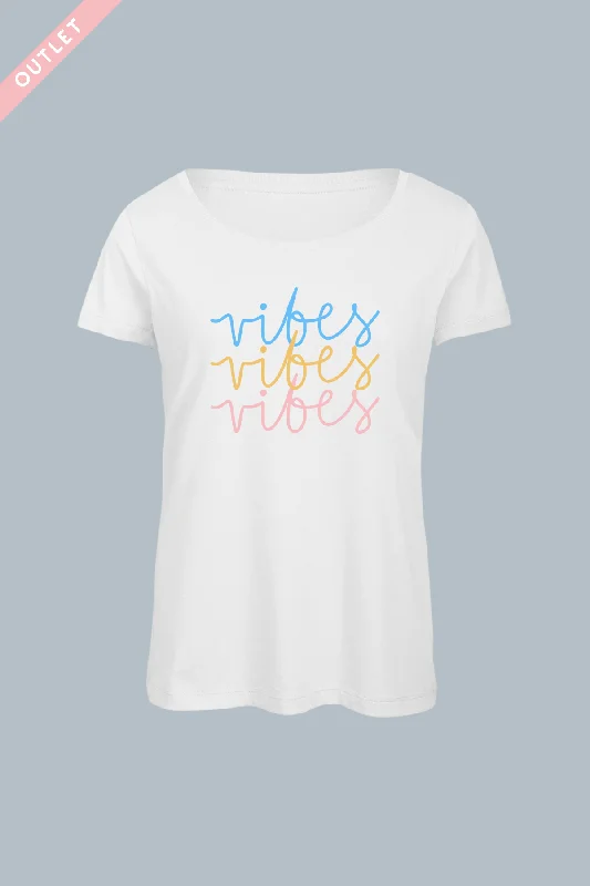 Outlet - White Vibes T-ShirtEmbroidered T-Shirts