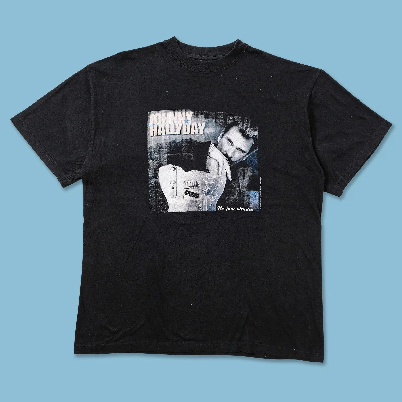 Vintage Johnny Hallyday T-Shirt XLargeButton-Up T-Shirts