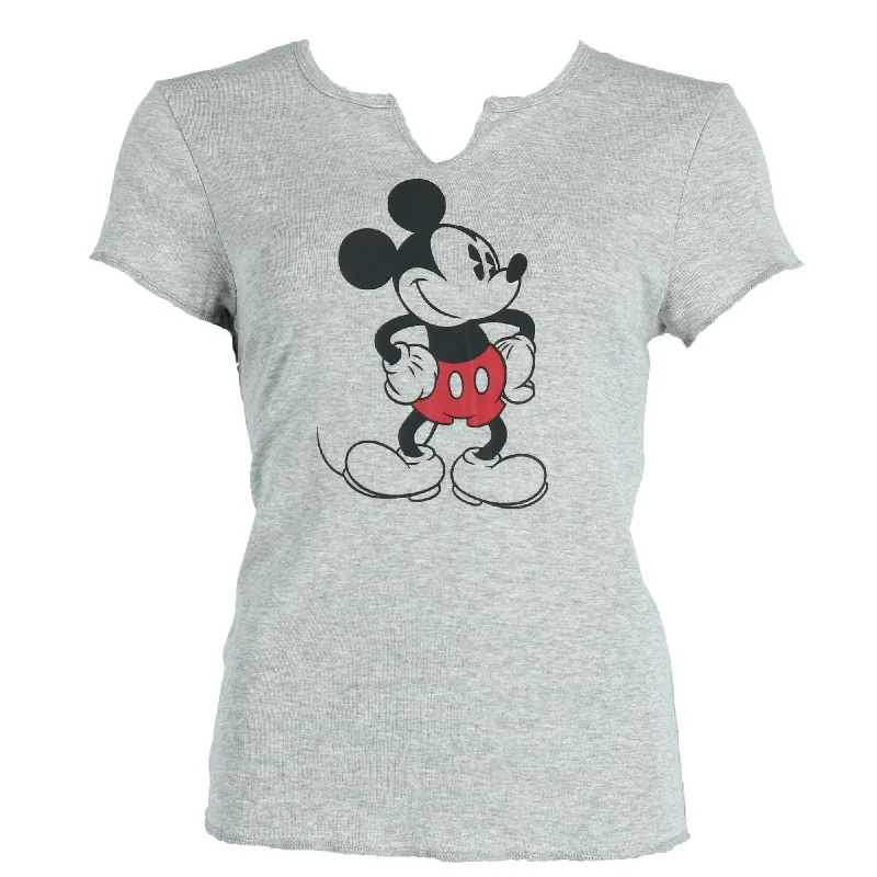 Jerry Leigh Women's Disney Minnie Mouse V-Neck T-ShirtLinen T-Shirts