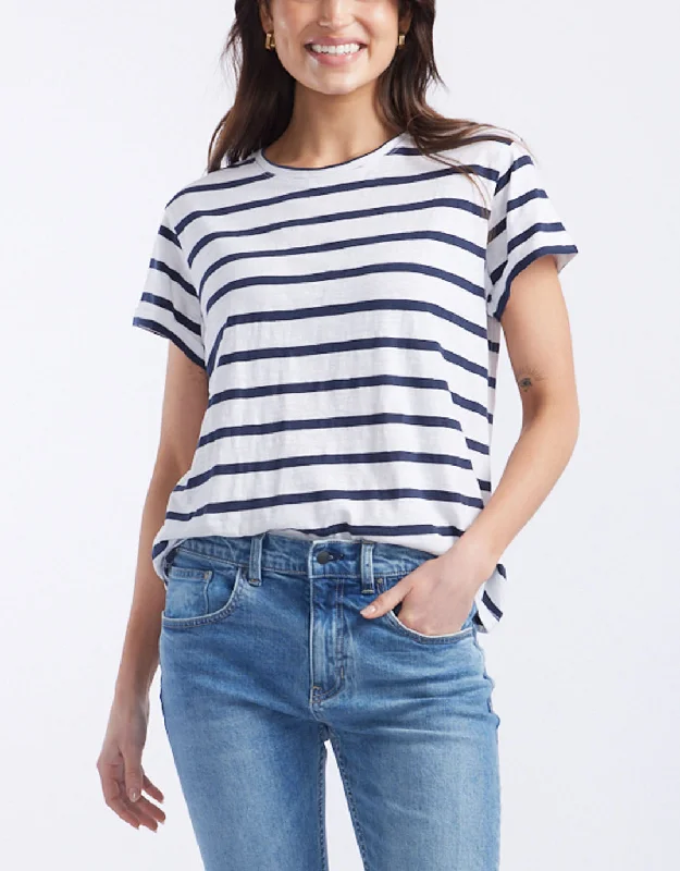 Turn Back T-Shirt - White/Navy StripeVintage T-Shirts