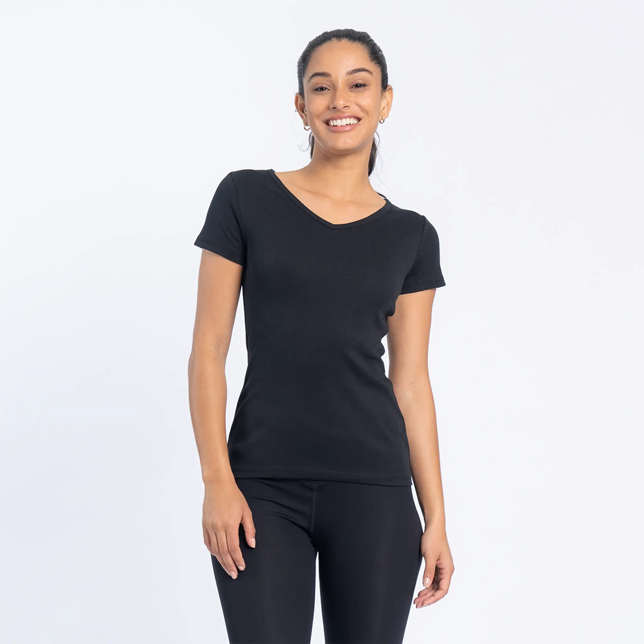 Women's Organic Pima Cotton V-Neck T-ShirtRelaxed Fit T-Shirts