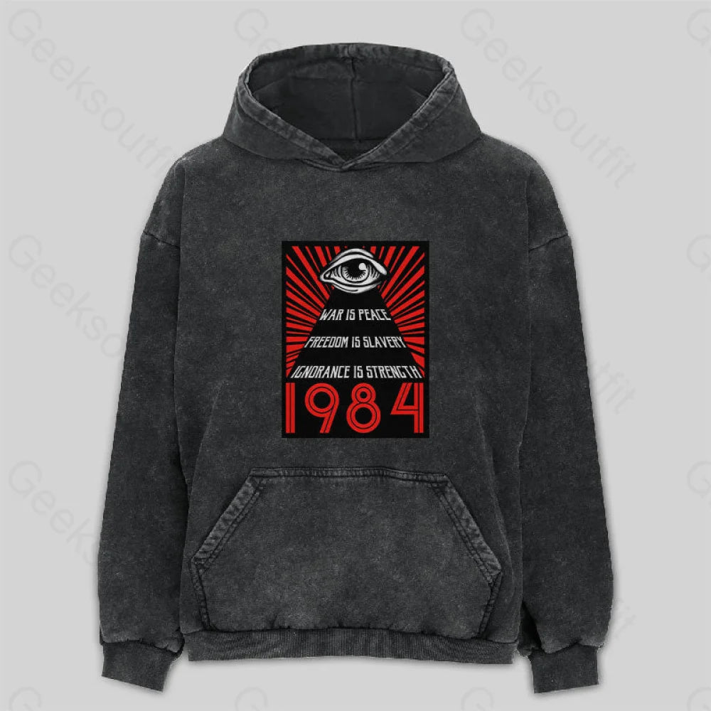 Linen Blend Sweatshirts1984 Orwell Washed Hoodie