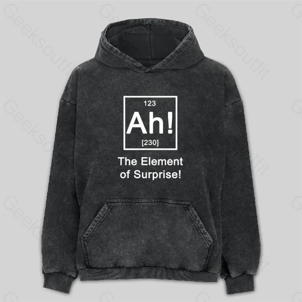 Athletic HoodiesAh! The element of surprise Washed Hoodie