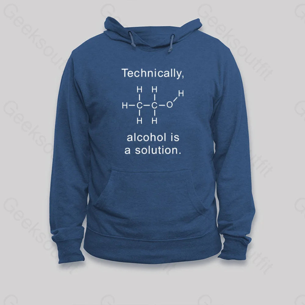 Hooded SweatshirtsAlcohol Is A Solution Hoodie