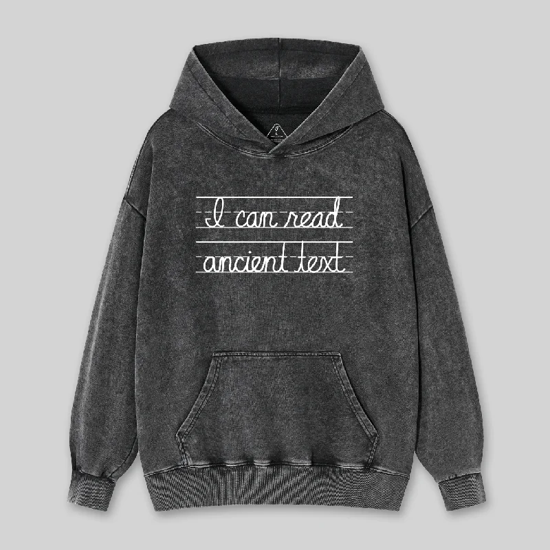 Reversible HoodiesAncient Text Washed Hoodie