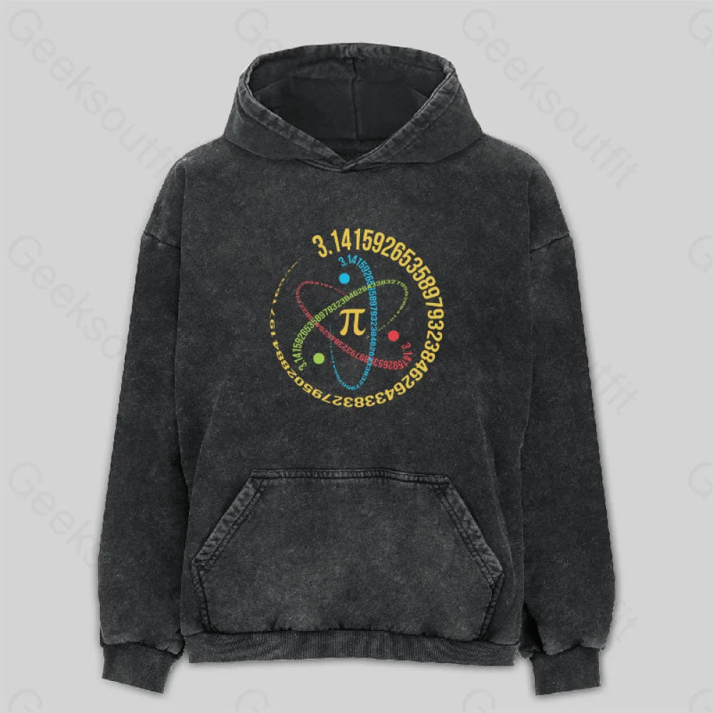 Sleep HoodiesAtom Pi Math Science Washed Hoodie