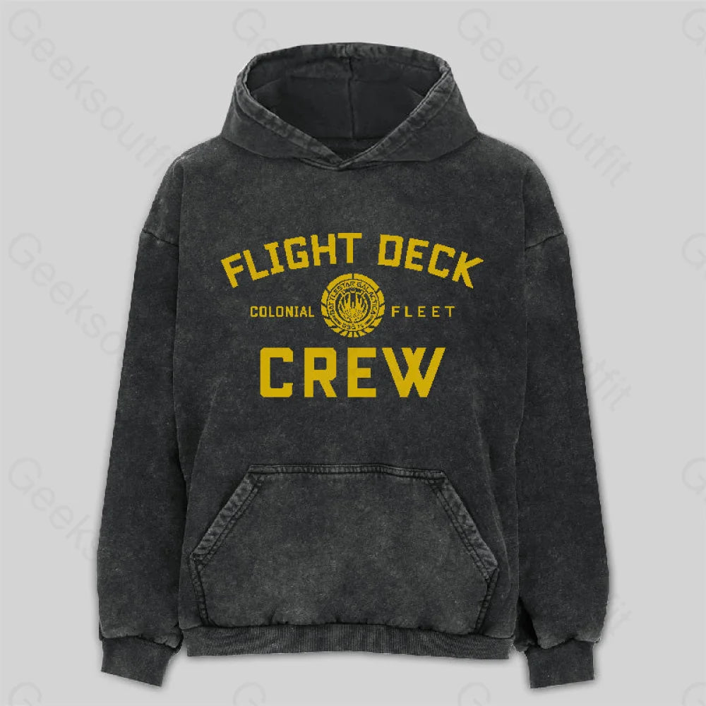 French Terry HoodiesBattlestar Galactica Flight Deck Crew Washed Hoodie