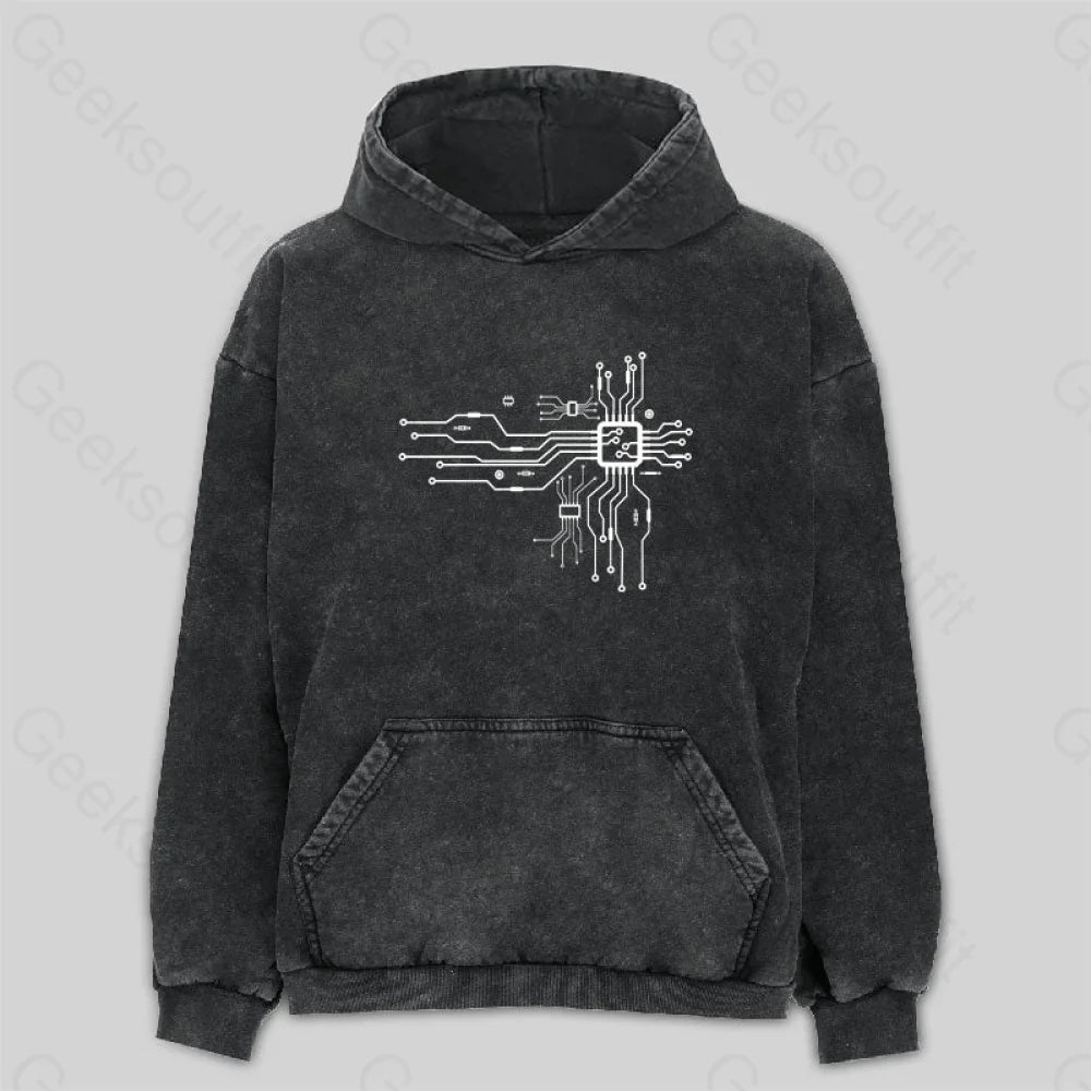 Sequined HoodiesCPU Heart Washed Hoodie