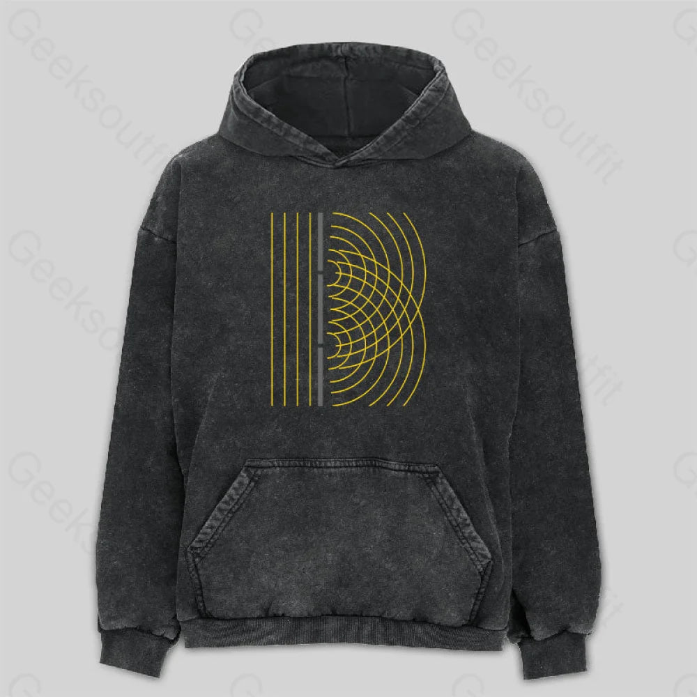 Urban HoodiesDouble Slit Light Wave Particle Science Experiment Washed Hoodie