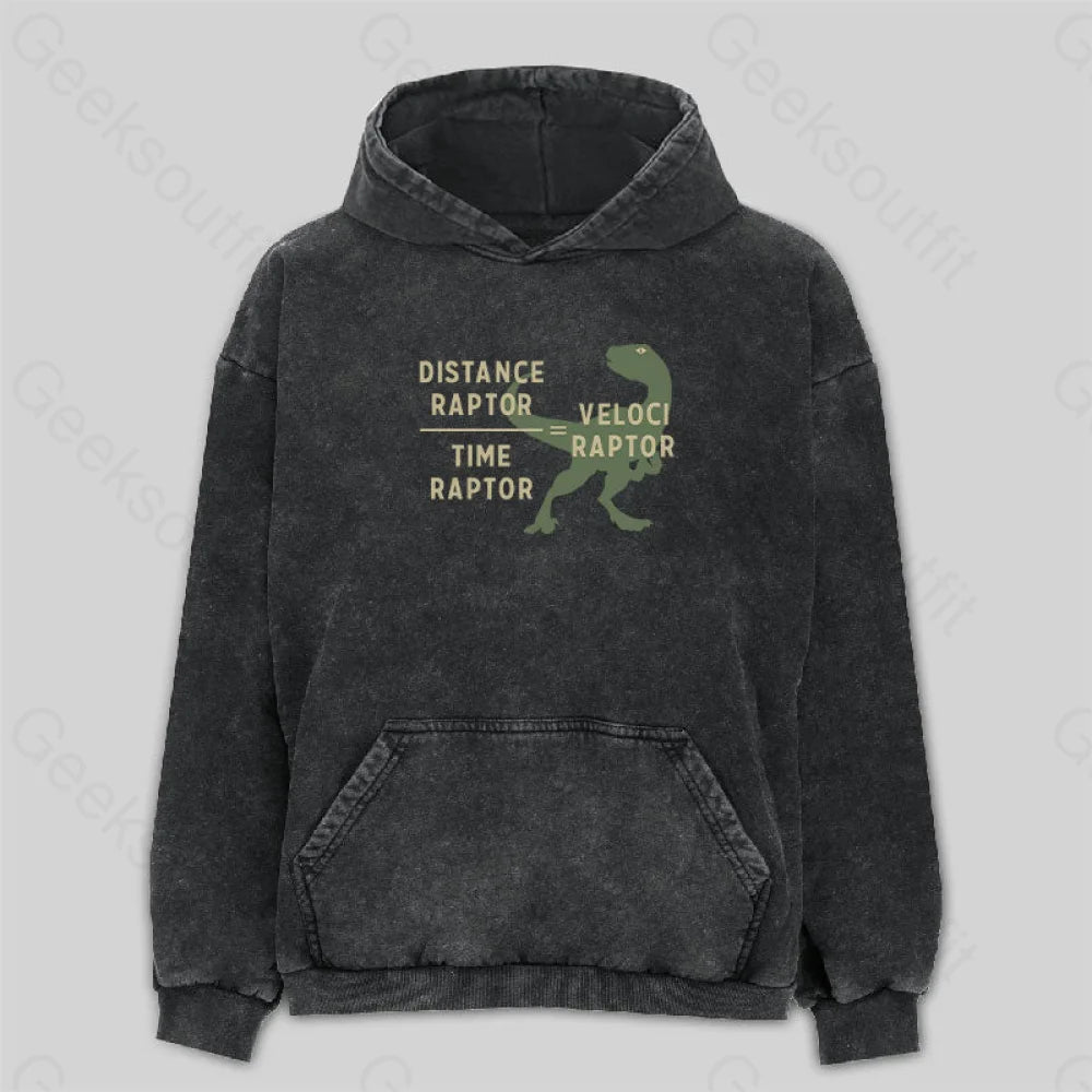 Colorblock HoodiesEquations Of Motion Science Velociraptor Washed Hoodie