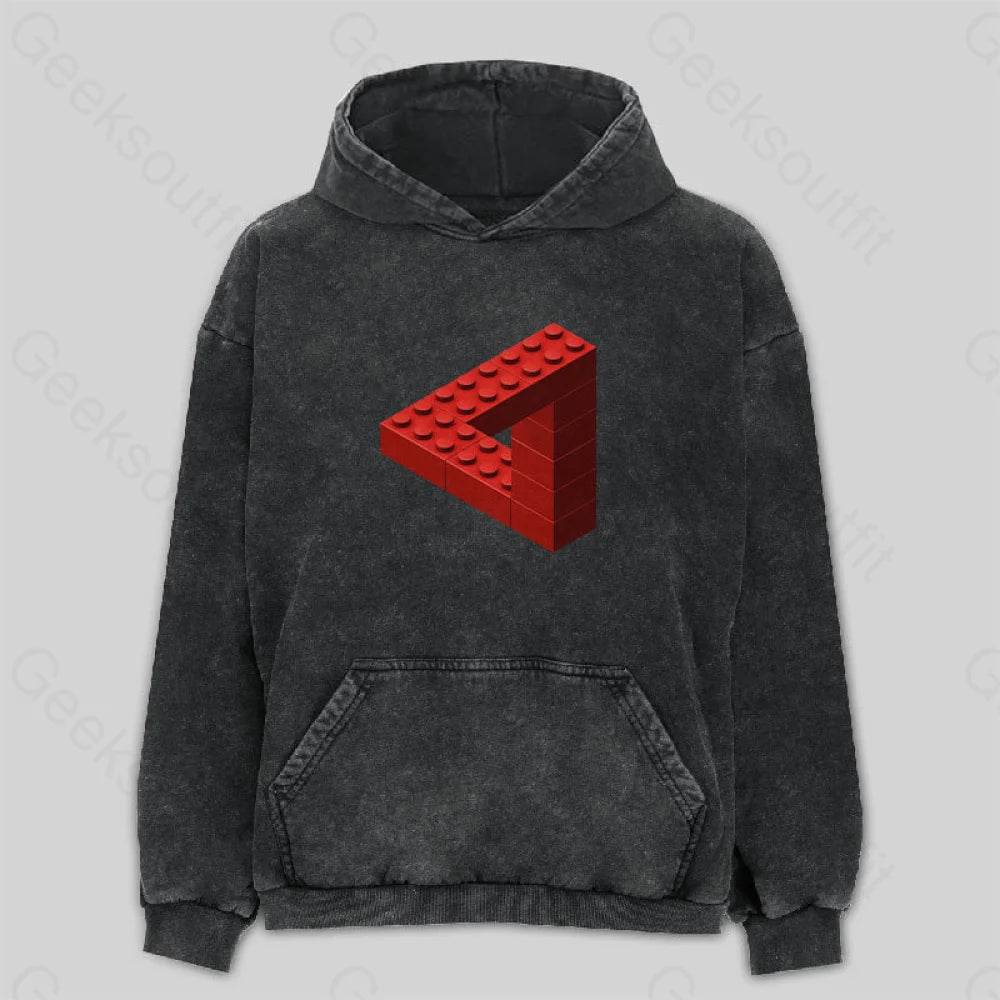 Outdoor SweatshirtsEscher Toy Bricks Washed Hoodie