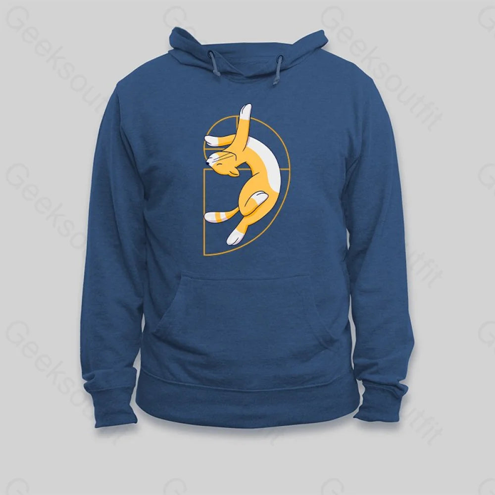 Quilted SweatshirtsFibonacci Spiral Cat Hoodie