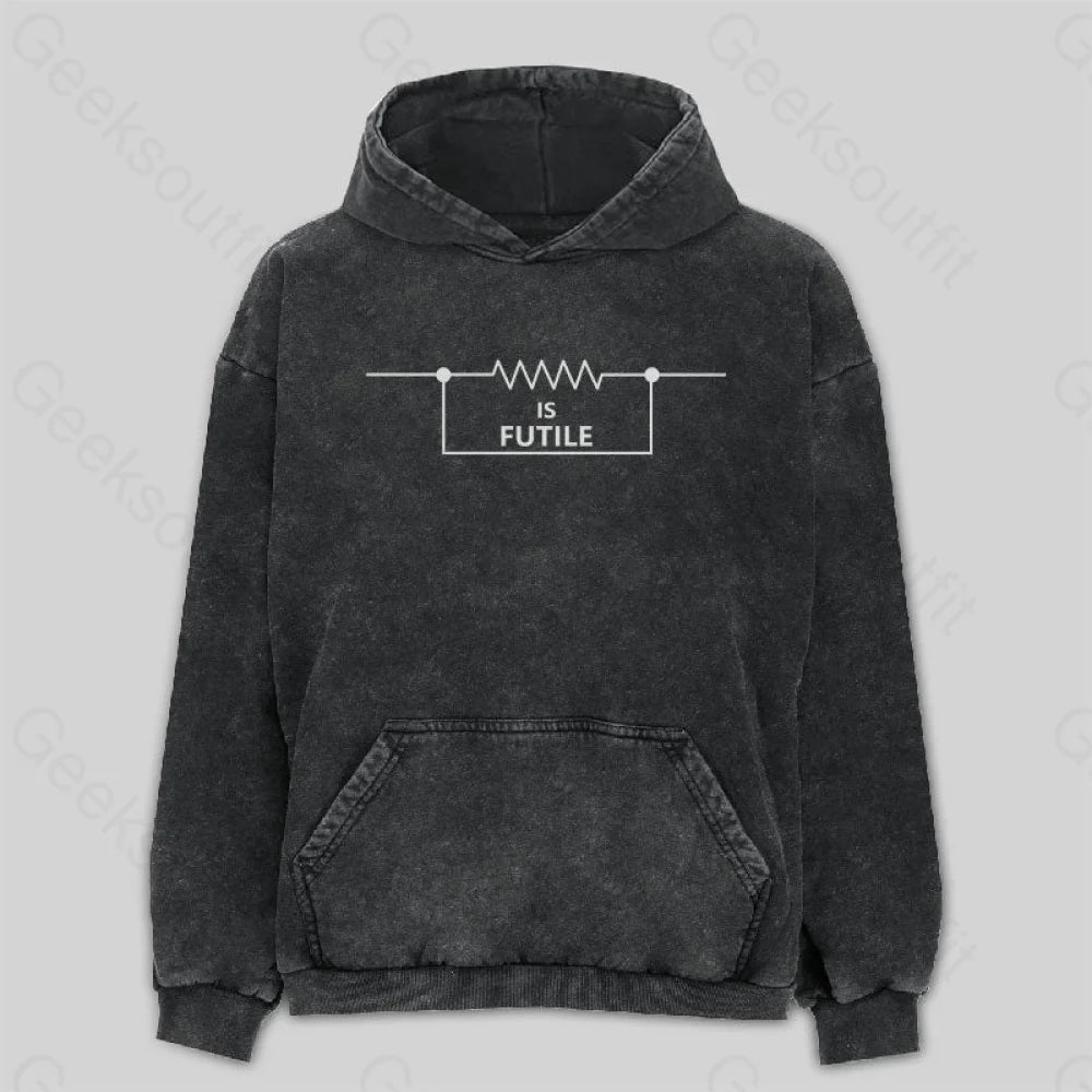 Funny Engineer Resistor  Washed Hoodie