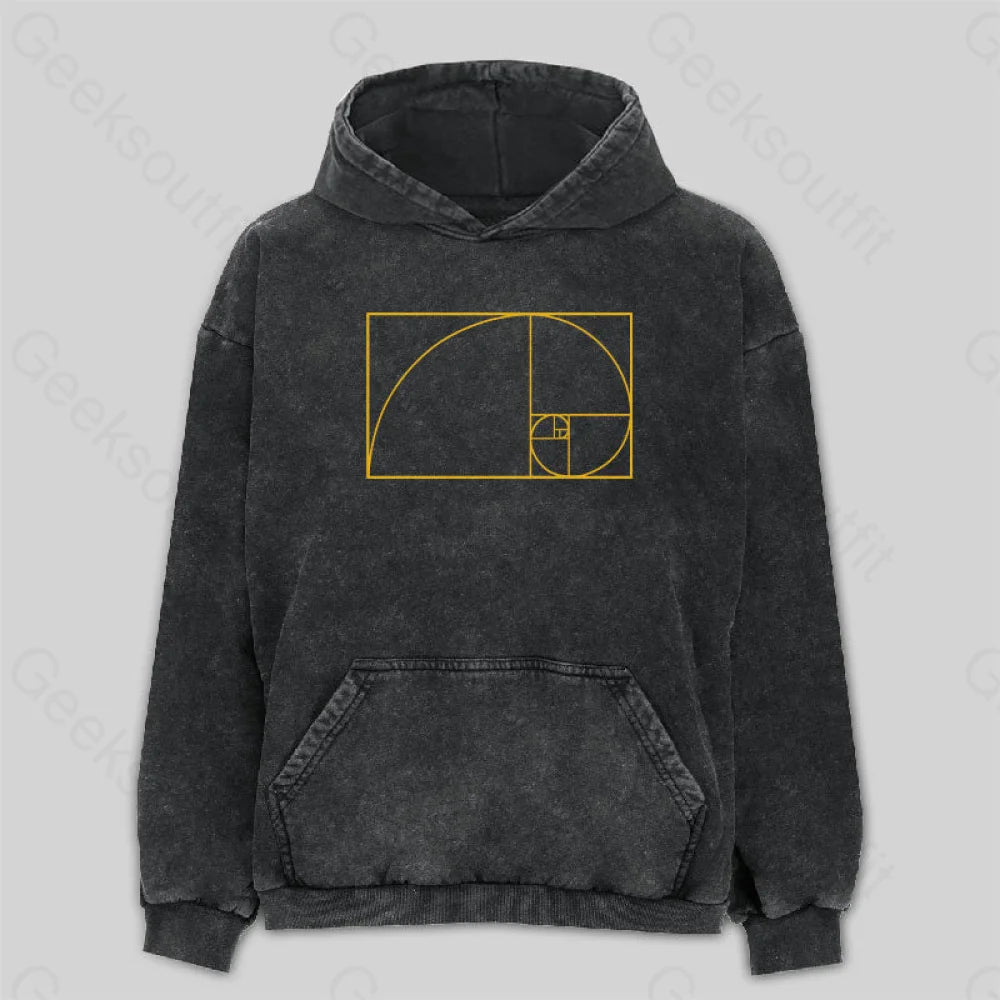 Streetwear HoodiesGolden Spiral Washed Hoodie