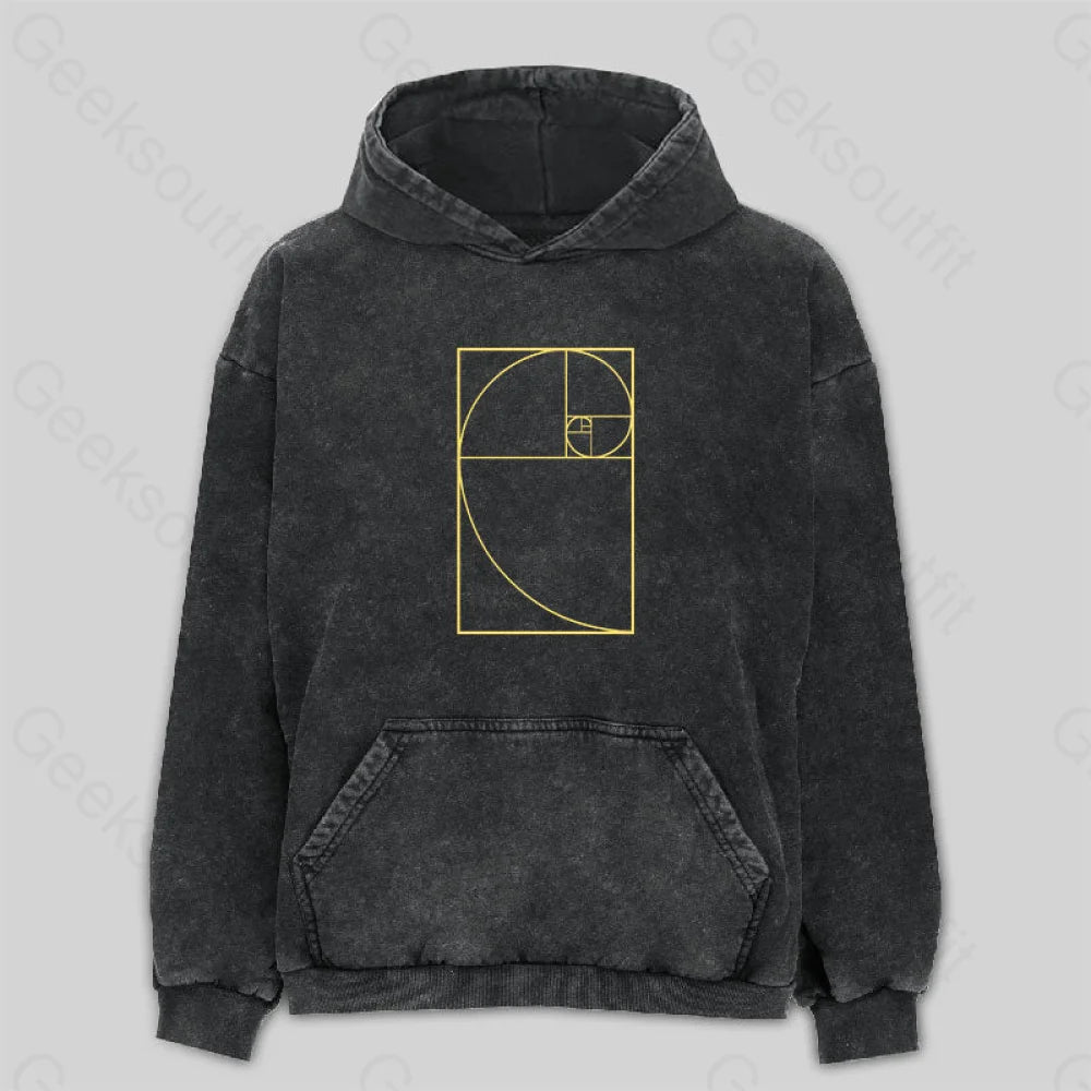 Painted HoodiesGolden Spiral Washed Hoodie