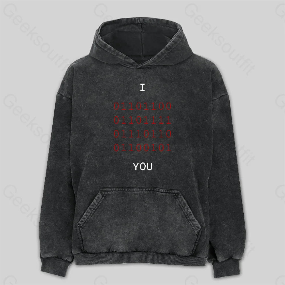 Minimalist SweatshirtsI Love You Washed Hoodie