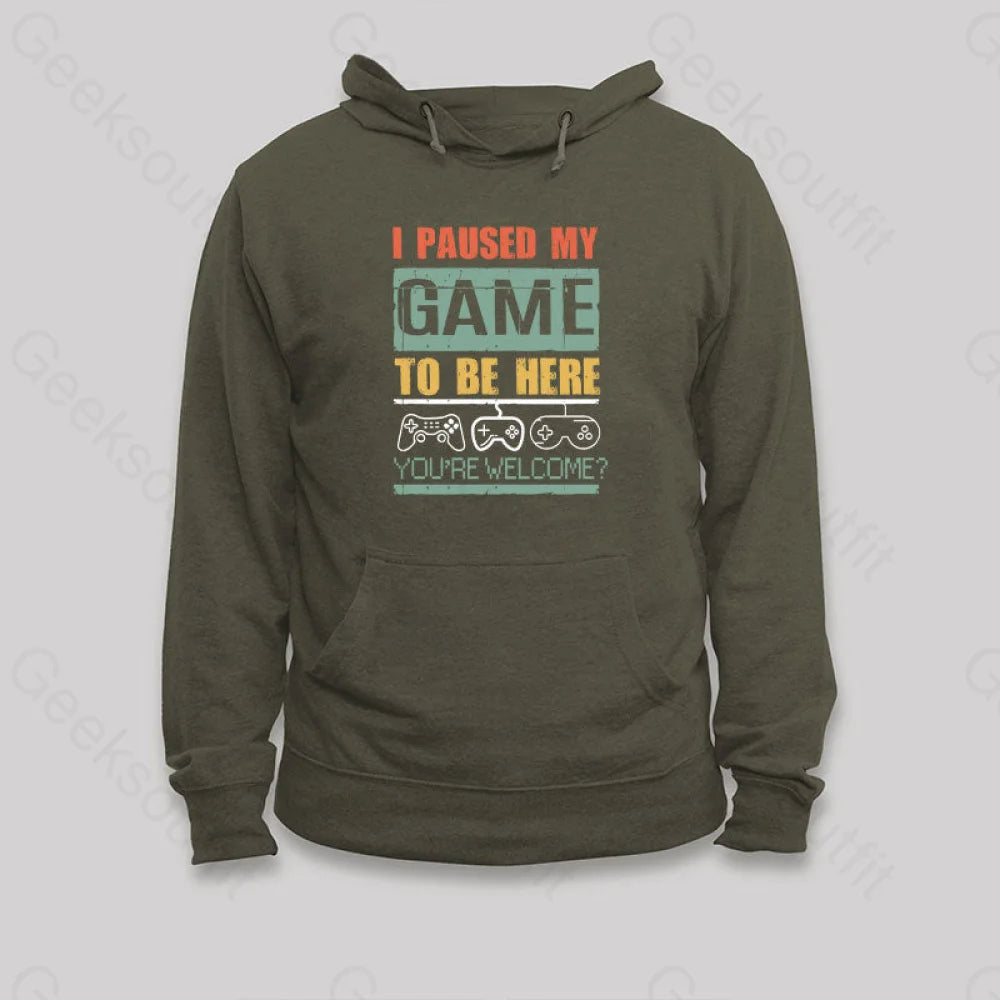 Punk SweatshirtsI Paused My Game To Be Here Hoodie