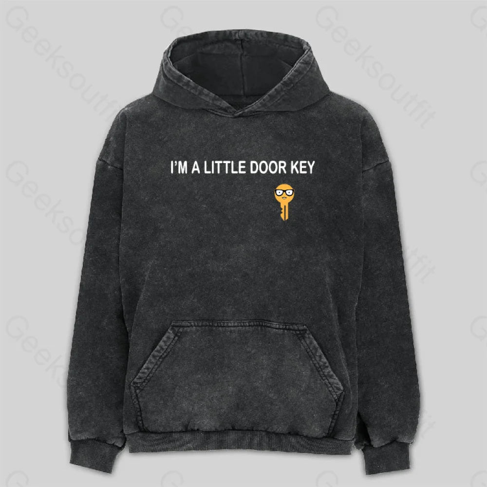 Yoga SweatshirtsI'm A Little Door key Washed Hoodie