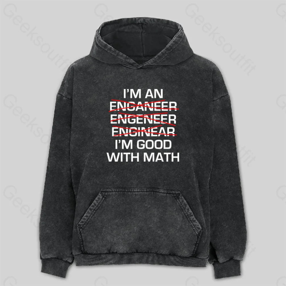 Band Merch SweatshirtsI'm Good With Math Washed Hoodie