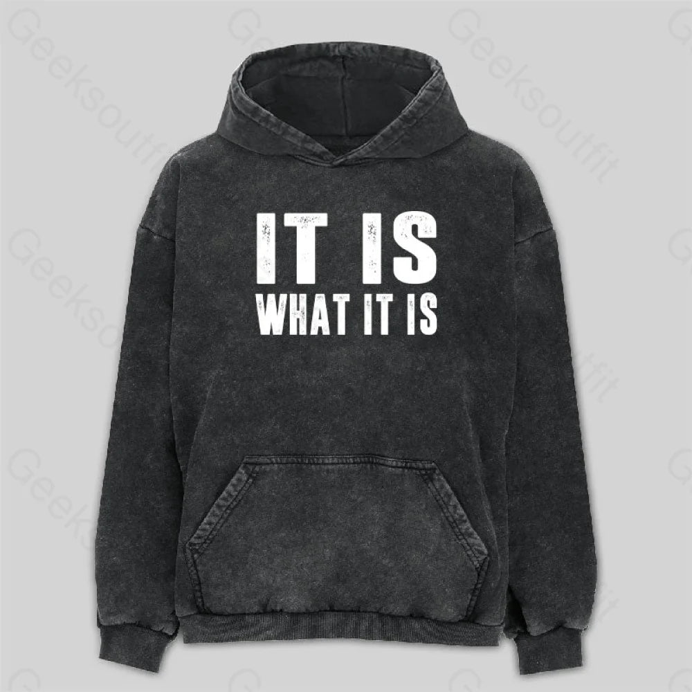 Embellished SweatshirtsIT IS WHAT IT IS Washed Hoodie