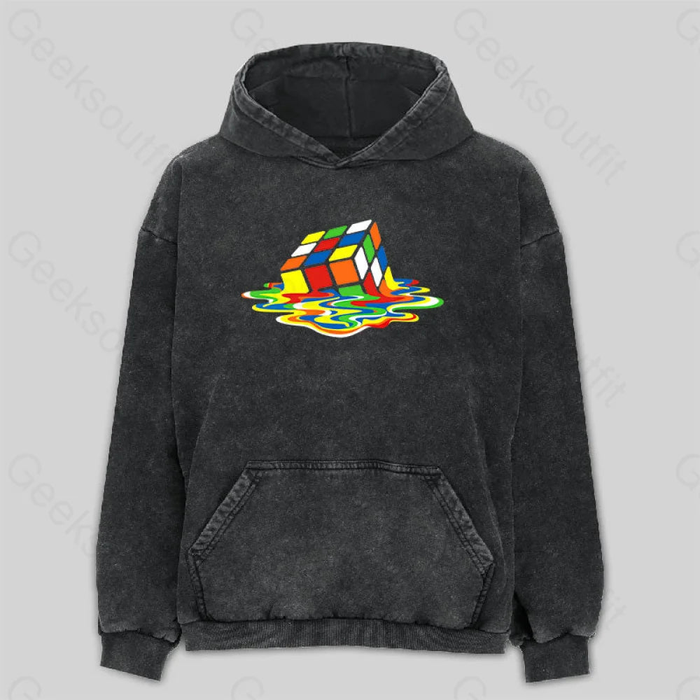 Reflective HoodiesMagic Cube Colourful Washed Hoodie