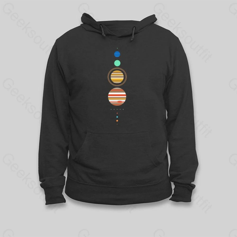 Colorblock HoodiesMinimal Solar System Hoodie