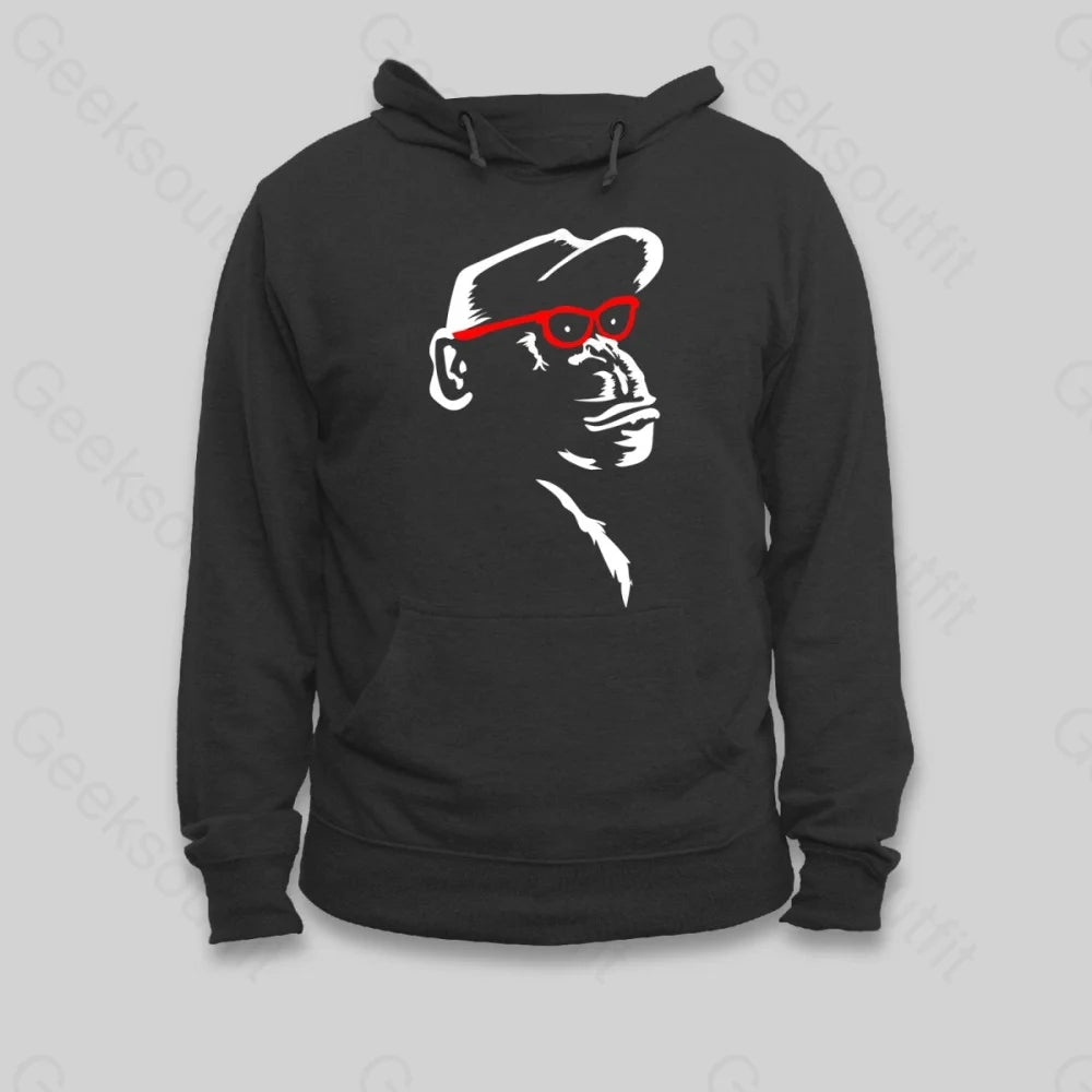 Velour SweatshirtsMonkey With Red Glasses Hoodie