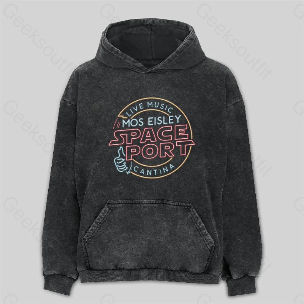 Graphic HoodiesMos Eisley Space Port Washed Hoodie