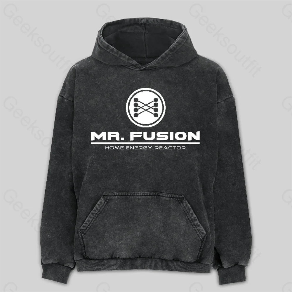 Leather-Paneled SweatshirtsMr. Fusion Washed Hoodie