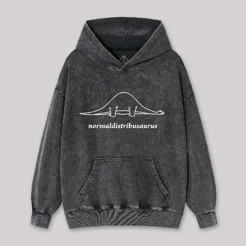 Camo HoodiesNormal Distribution Dinosaur Washed Hoodie