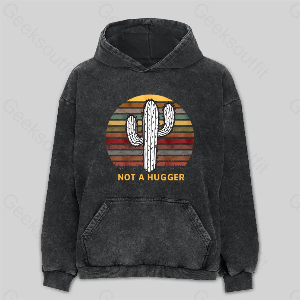 Patchwork SweatshirtsNot A Hugger Vintage Washed Hoodie