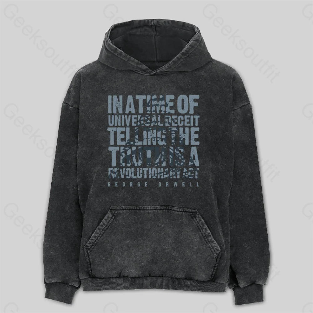 Hooded SweatshirtsOrwellian Truth Washed Hoodie