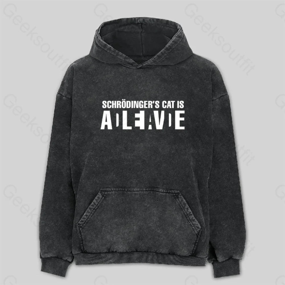 Thermal HoodiesSchr?dinger's Cat ADLEIAVDE Washed Hoodie