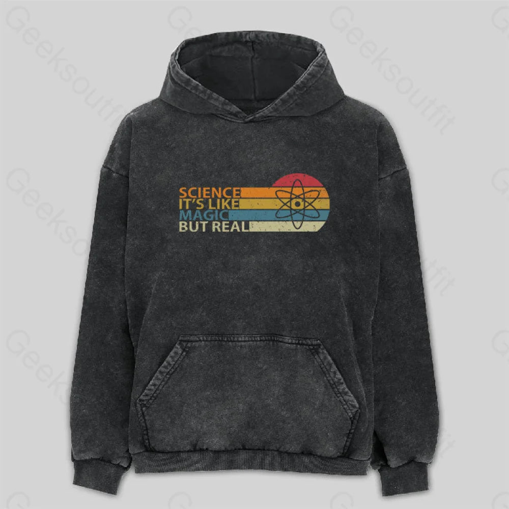 Rainproof HoodiesScience It's Like Magic But Real Washed Hoodie