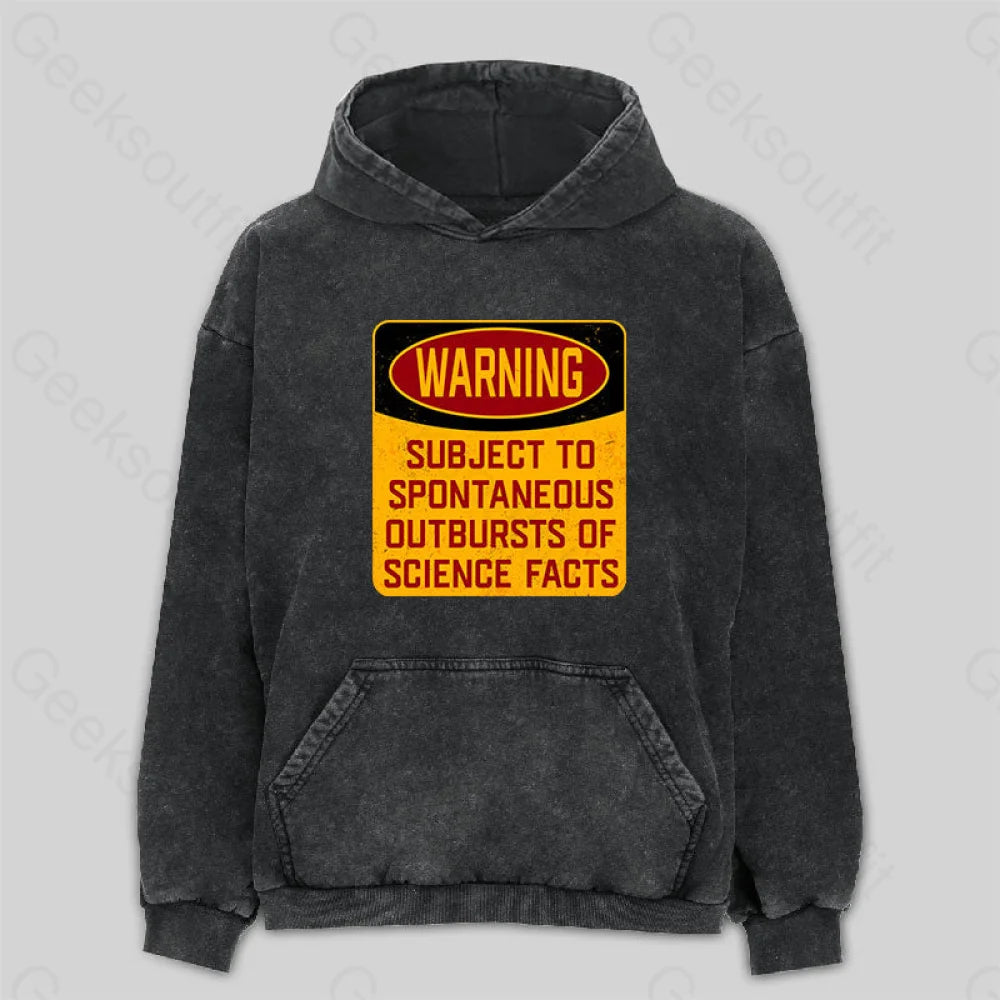 Rainproof HoodiesScience Warning Washed Hoodie