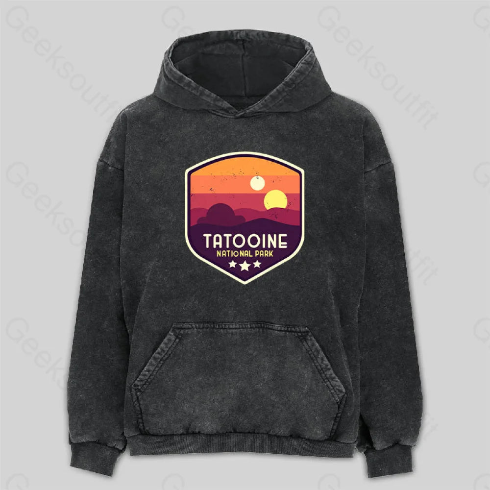 Cotton HoodiesTatooine National Park Emblem Washed Hoodie