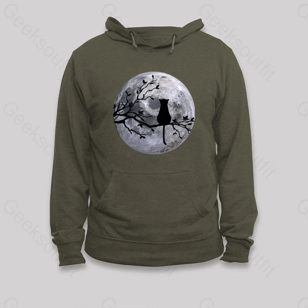 Branded SweatshirtsThe Cat and the Moon Hoodie