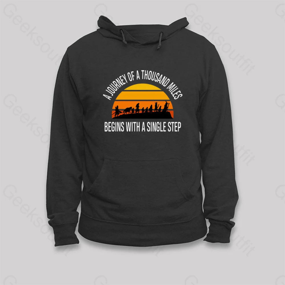 Statement HoodiesThe Journey of a Thousand Miles Hoodie