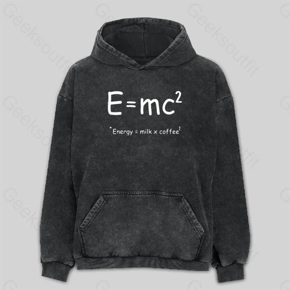 Windbreaker SweatshirtsTheory of Relativity Funny Equation Washed Hoodie