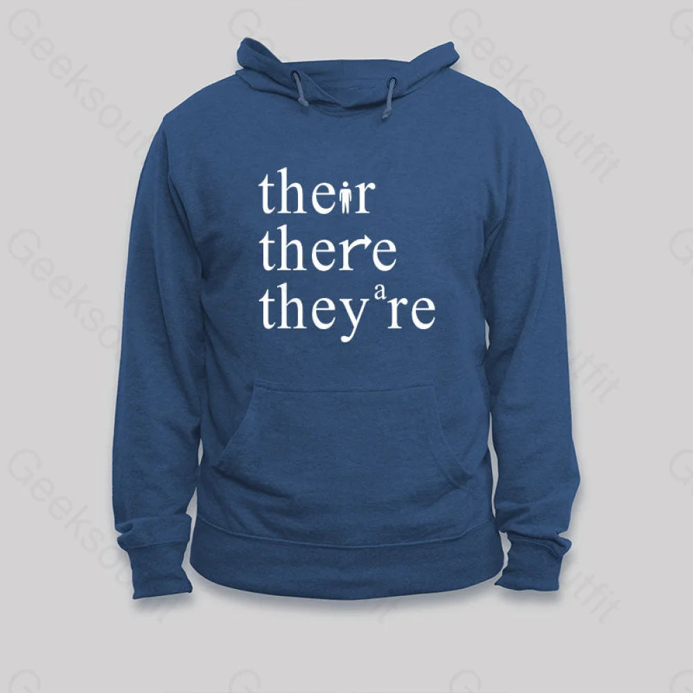 Statement HoodiesThere Their They're Funny Grammar Hoodie