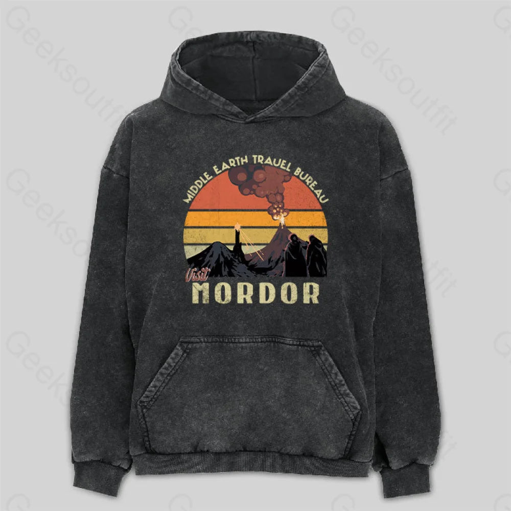 Striped SweatshirtsVisit Mordor Washed Hoodie