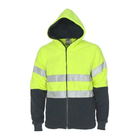 Button-Up Sweatshirts3926 DNC Hi vis full zip polar fleece hoodie with CSR R/tape