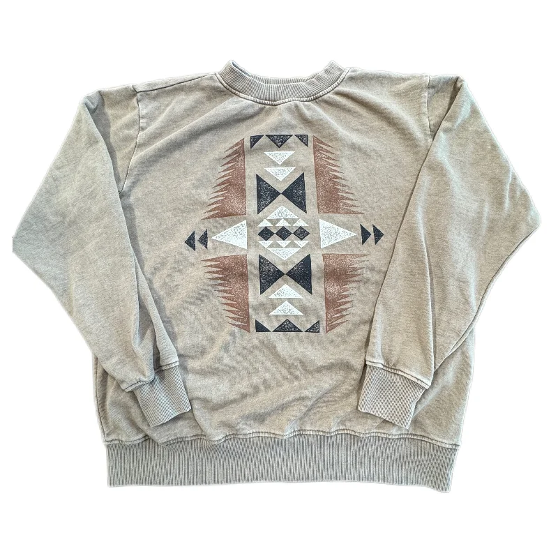 Tie-Dye HoodiesTaupe Mineral Graphic Sweatshirt